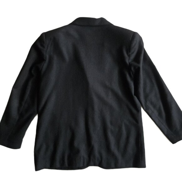Sag Harbor 100% Wool Fully Lined Tailored Notch Lapel Black Blazer W. Size 10 - Picture 4 of 7